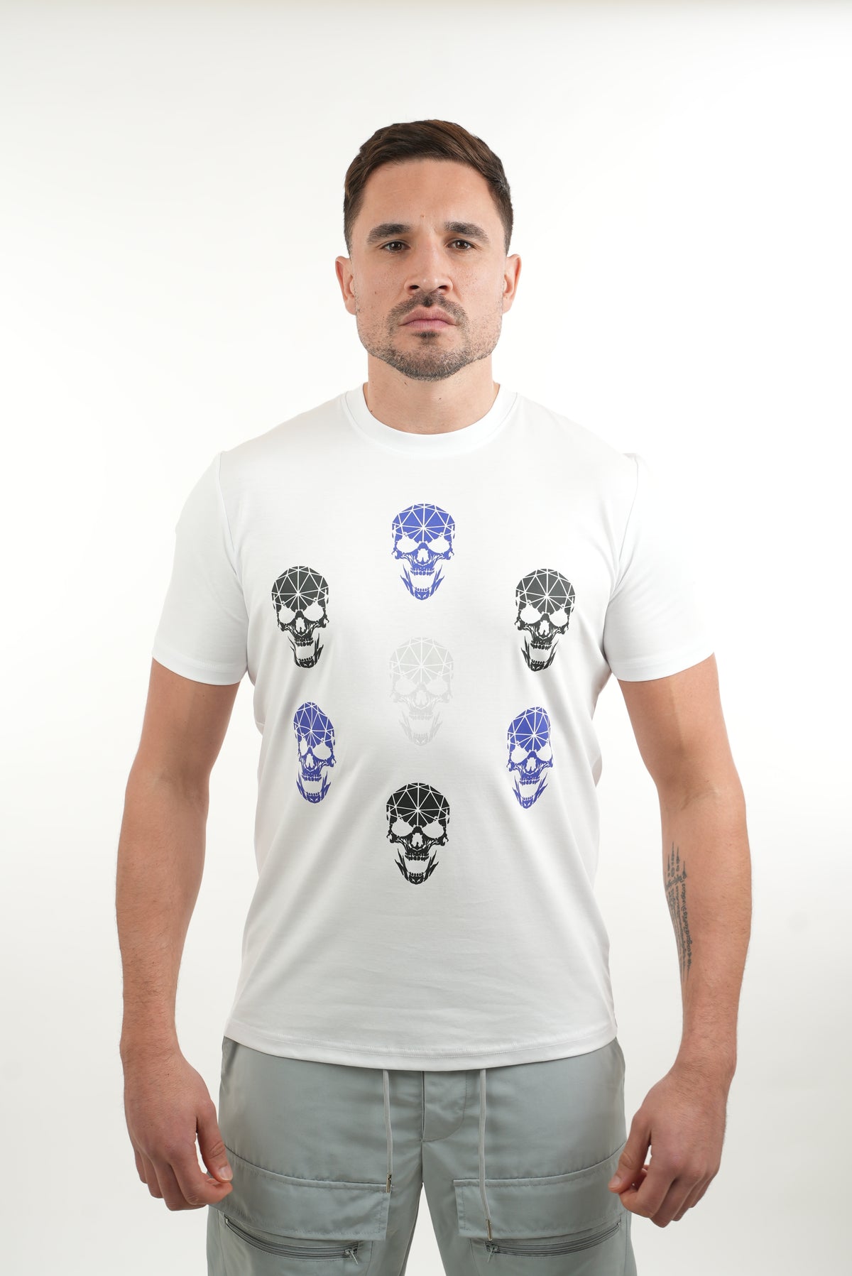 Amico White 7 Skull Tee