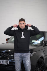 BLACK HOODIE TWO WHITE PAWN