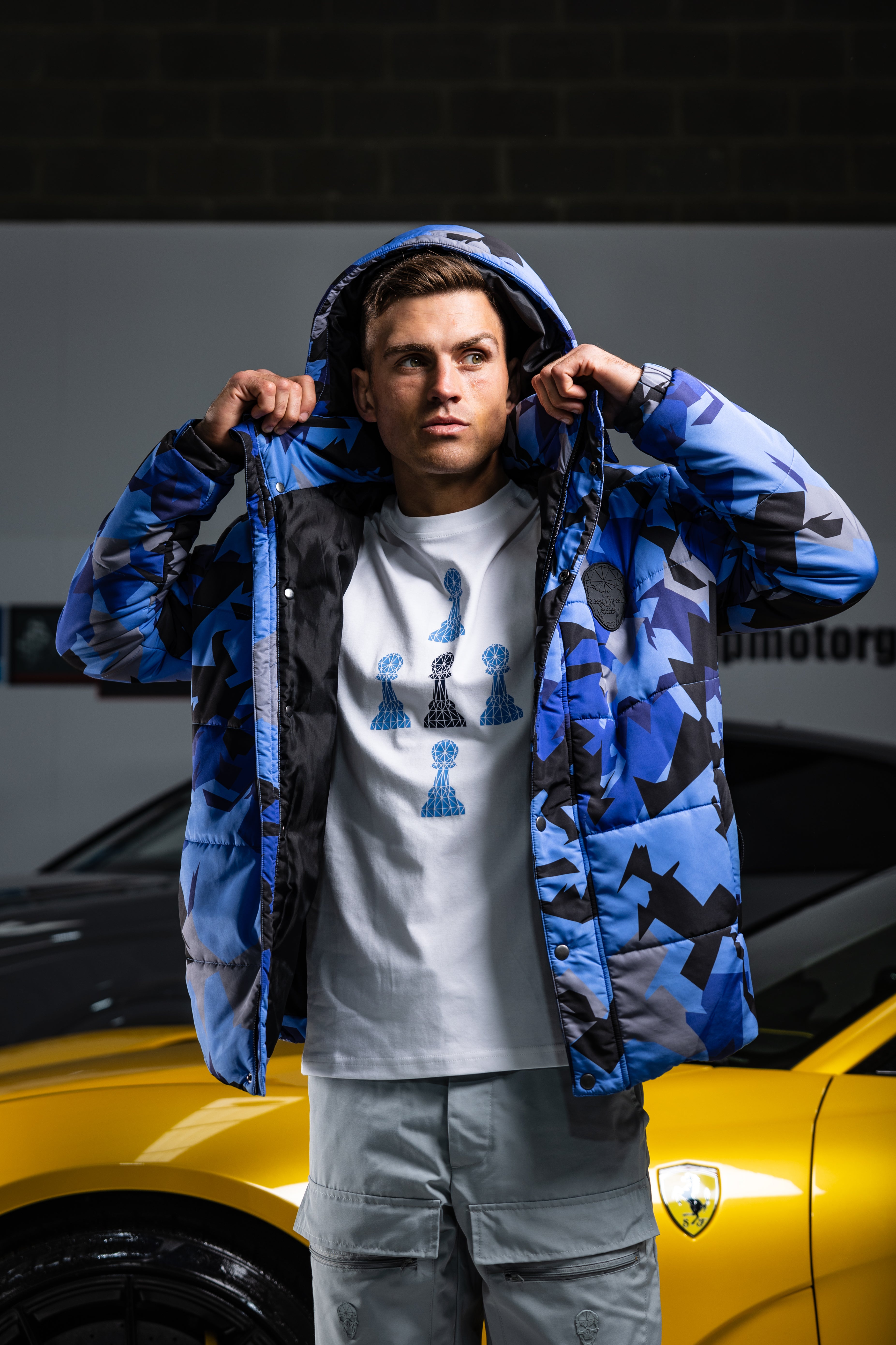 AMICO CAMO SKULL JACKET BLUE