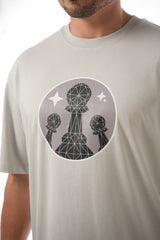Oversized Stone Washed TRI Pawn Crest TEE
