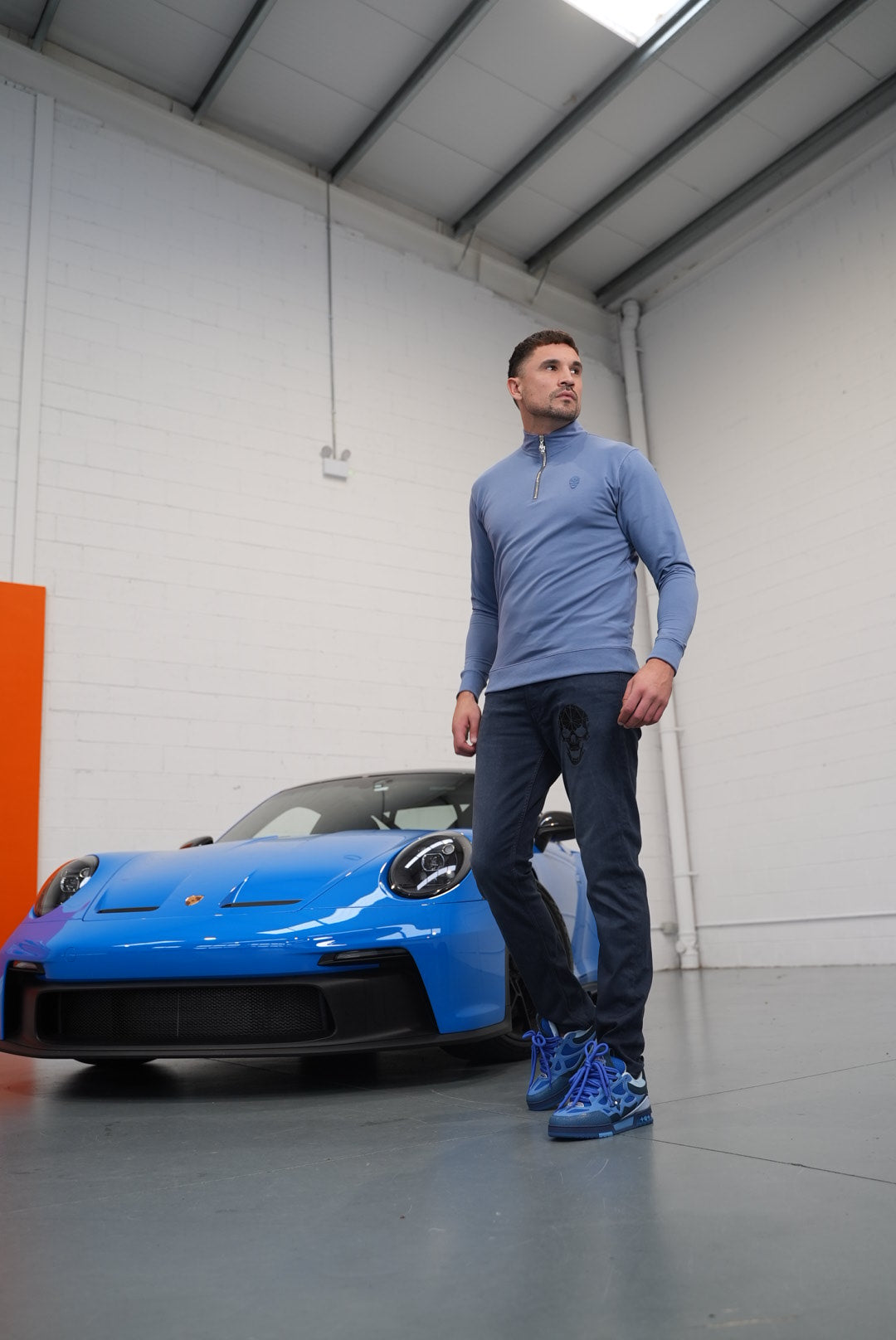 Steel Blue Half Zip
