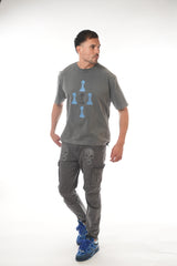 OVERSIZED STONE WASHED 5 PAWN TEE