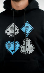 Black Suit Grey Baby Blue hoodie