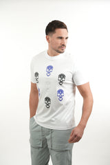 Amico White 7 Skull Tee