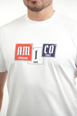 Amico White Elements Tee Red White Navy