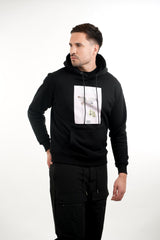 Amico Black Hoodie Pink Eagle