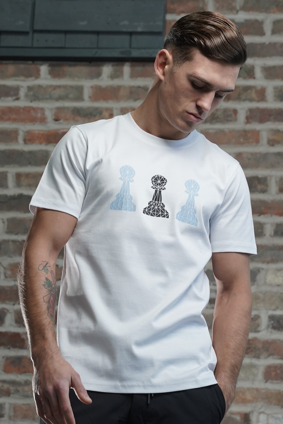 Amico Tri-Pawn II White Tee