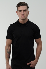 Men's Amico Black Embroidery Polo