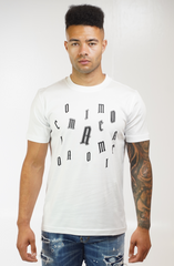 Men's Amico Letter White T-Shirt