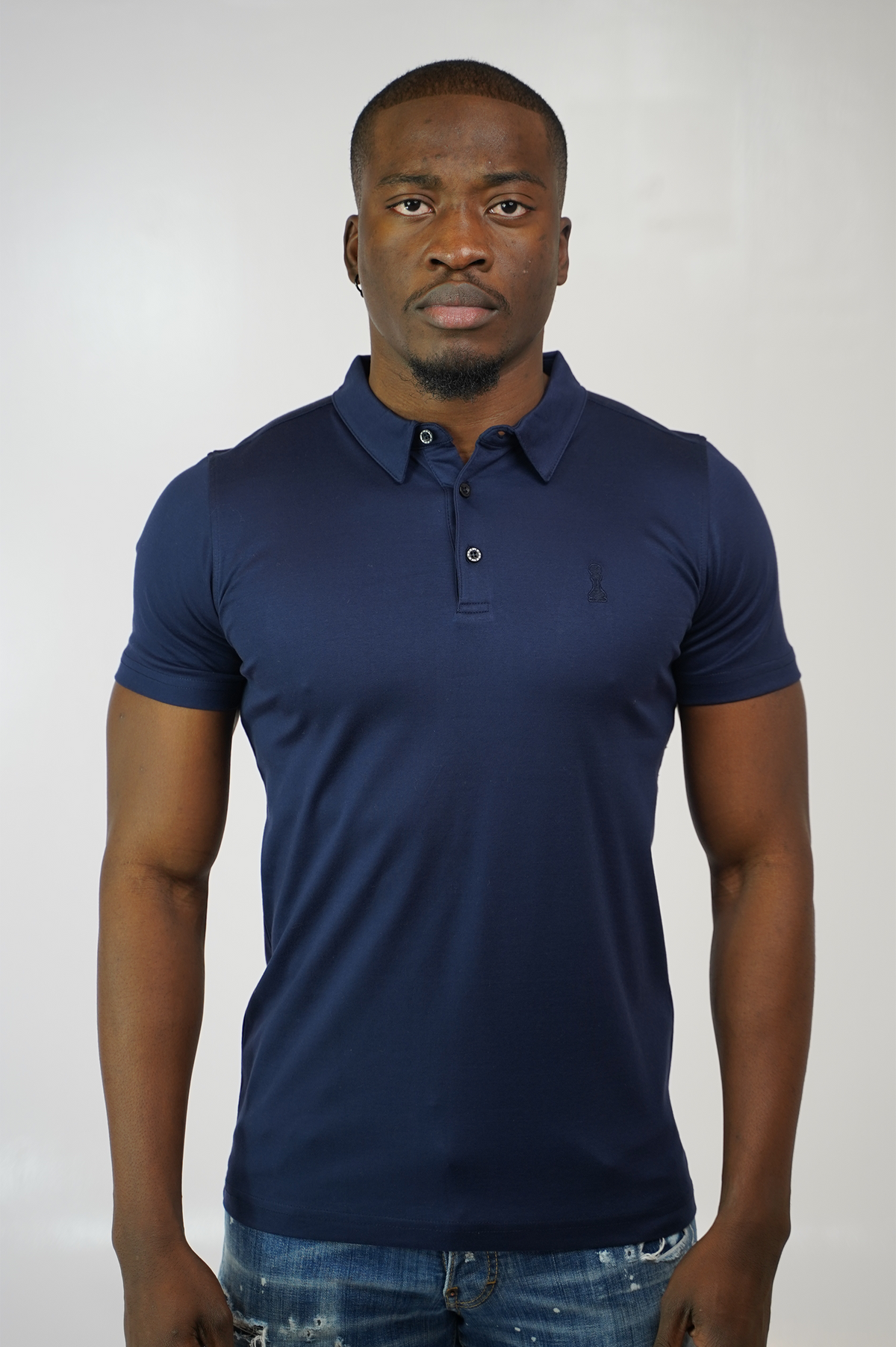 Men's Amico Navy Embroidery Polo