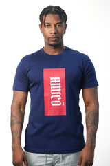 Amico red Tee navy