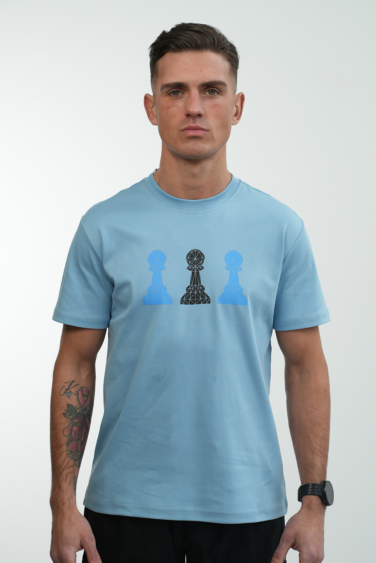 Amico Tri-Pawn Baby Blue             Blue/Black Tee