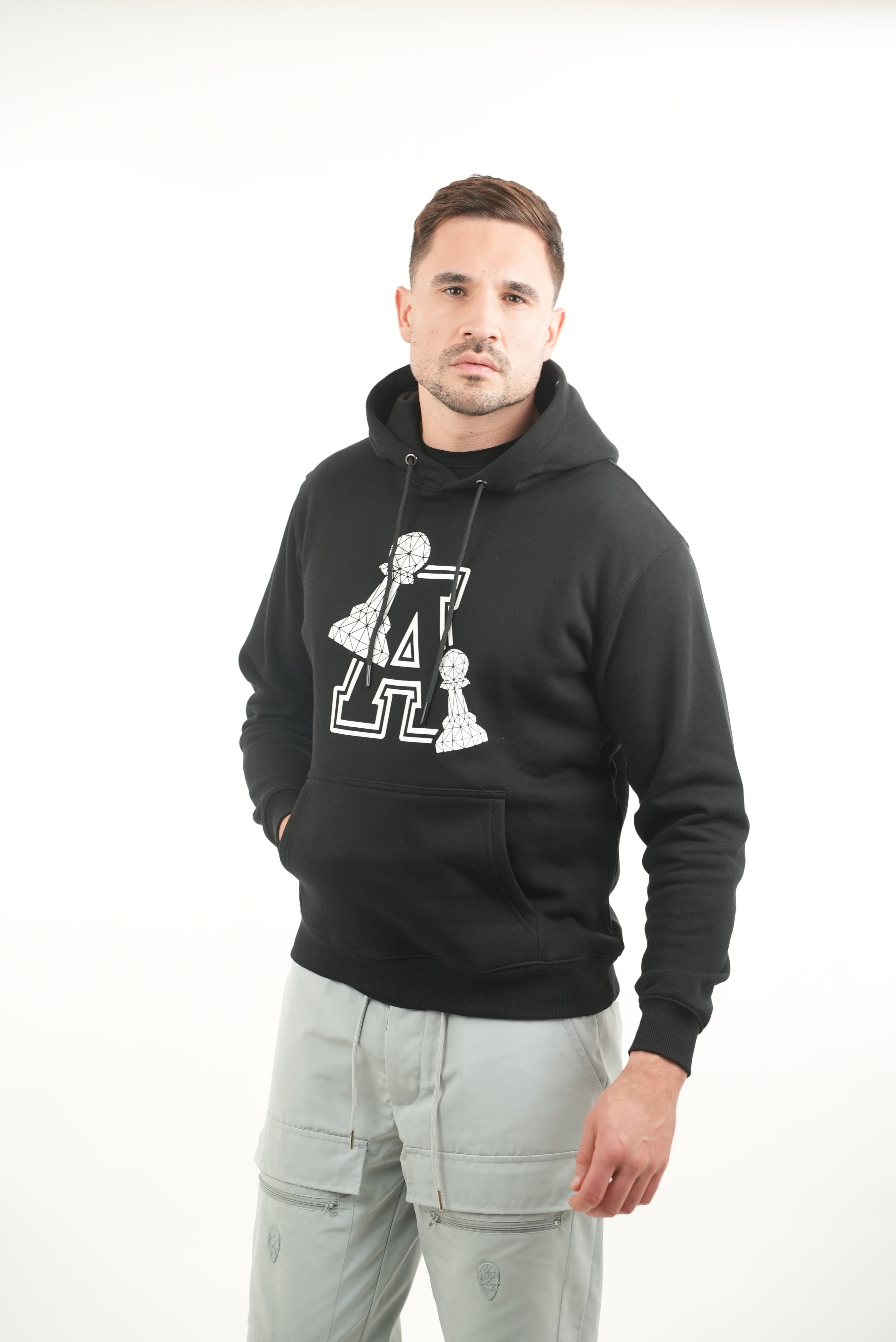 A Black Varsity Hoodie