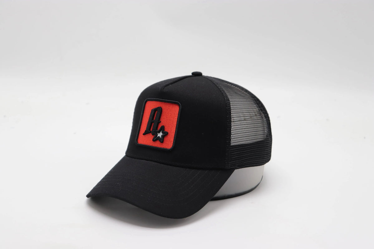 Black Red A Star Cap