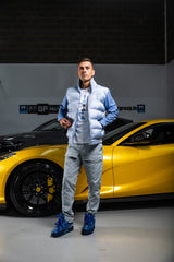 Blue Two Pattern Light Weight Jacket