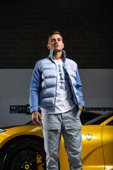 Blue Two Pattern Light Weight Jacket