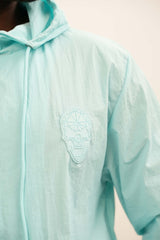 Men's Amico Skull Badge Windbreaker Baby Blue