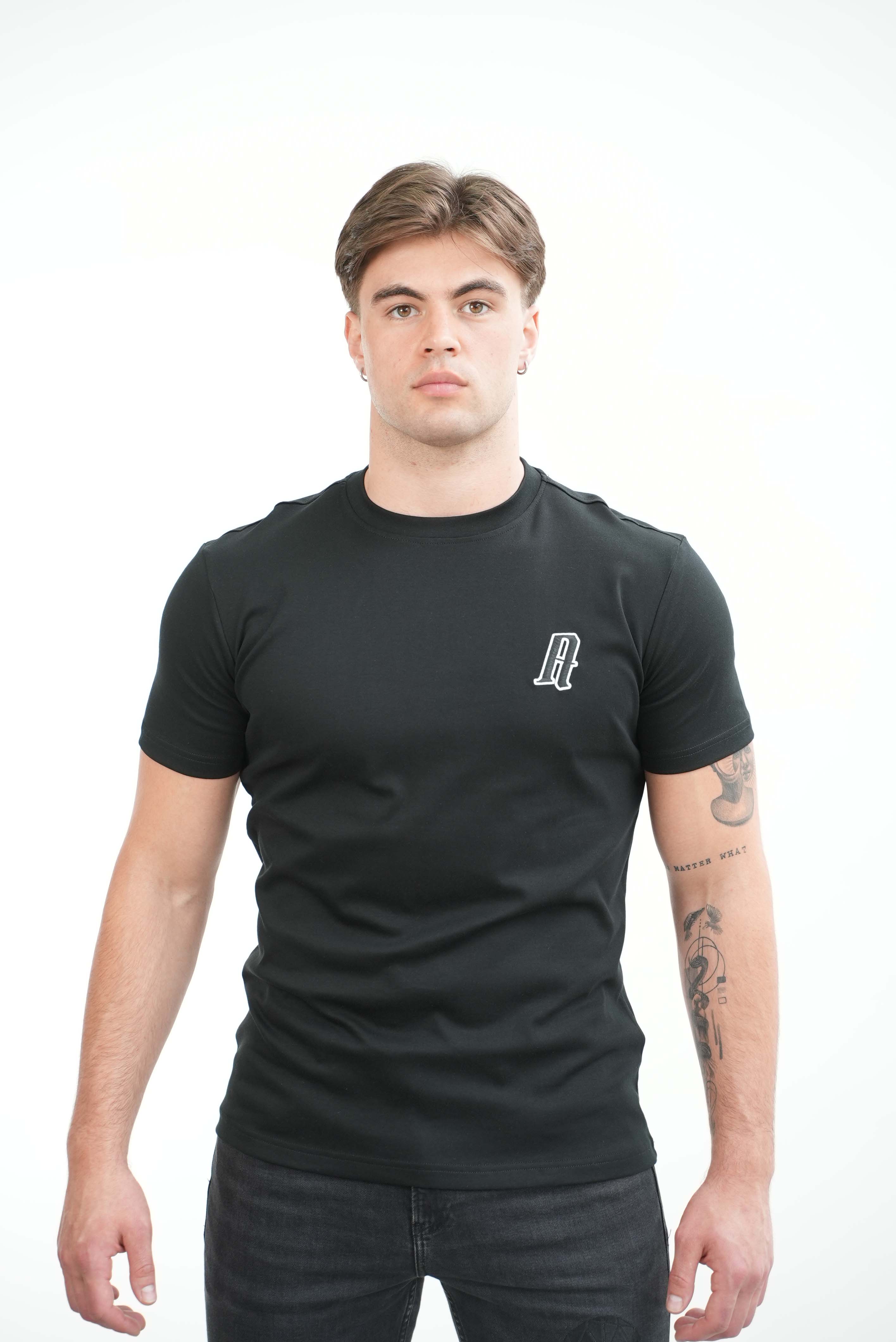 Amico embroidery luxury Tee Black