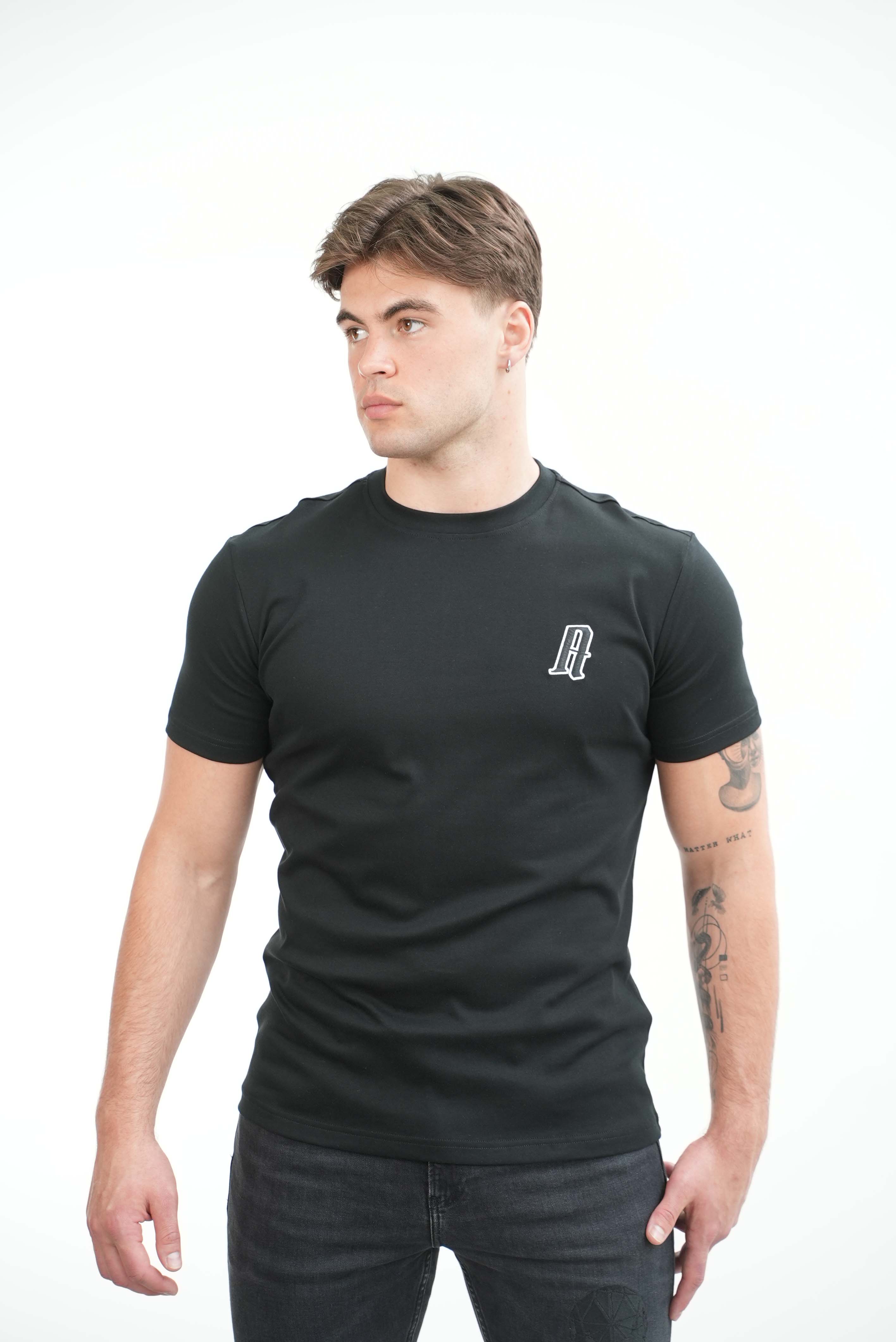 Amico embroidery luxury Tee Black