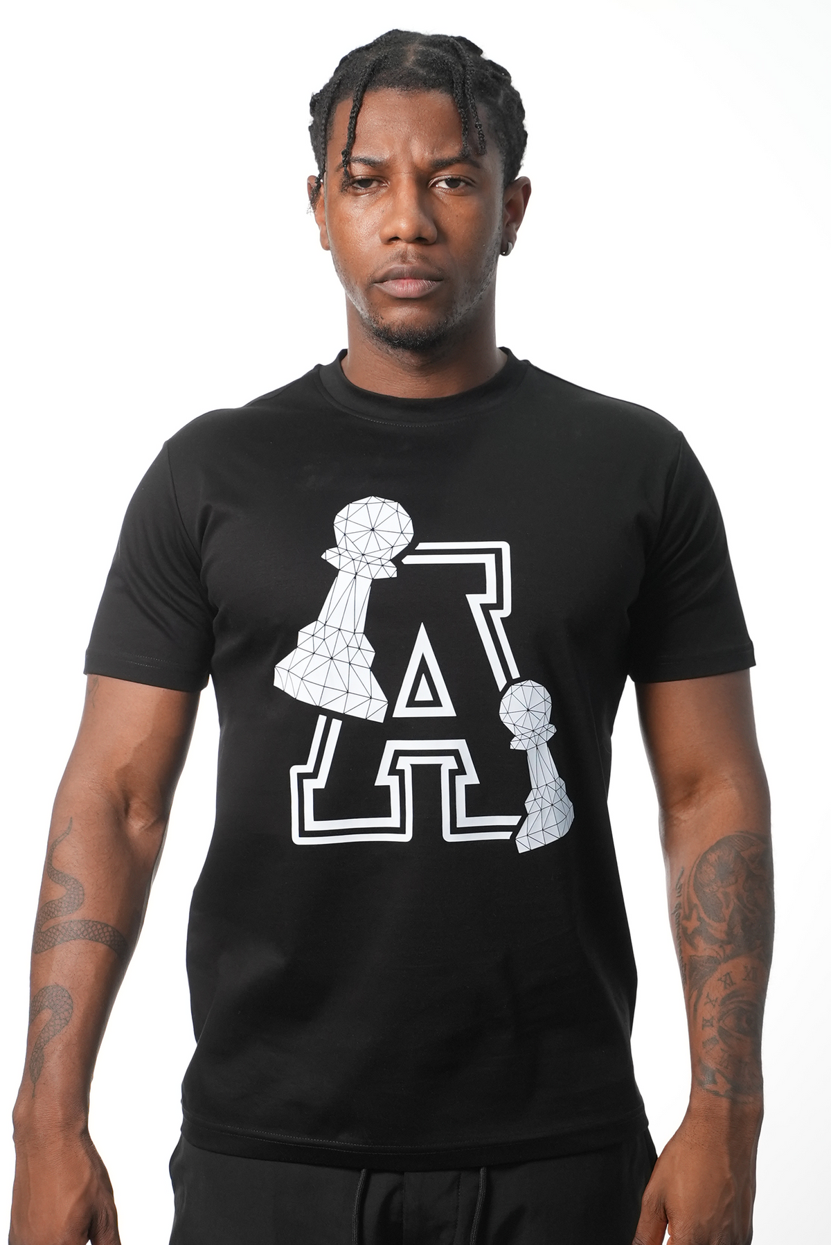 Men's Black A Design T-Shirt