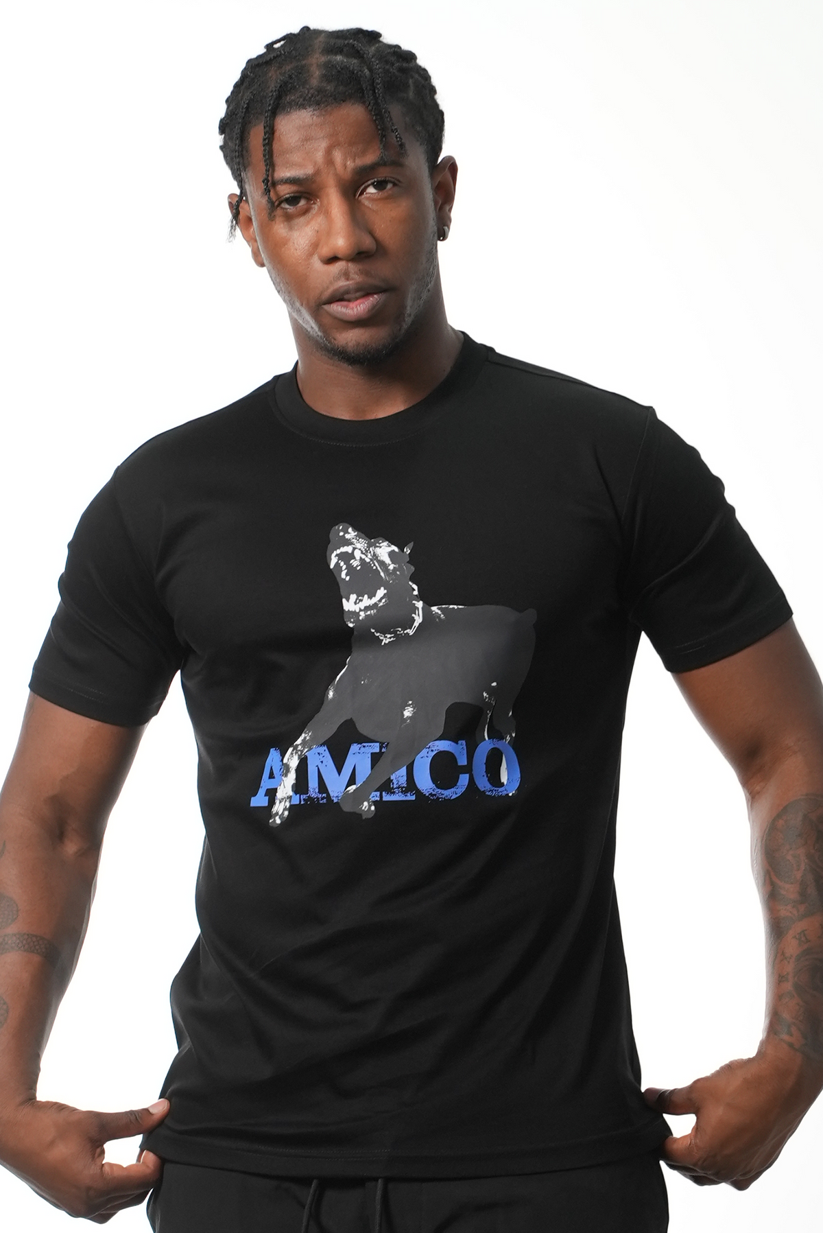 Men's Black Dog T-Shirt