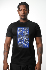 Men's Black Skull Blue T-Shirt