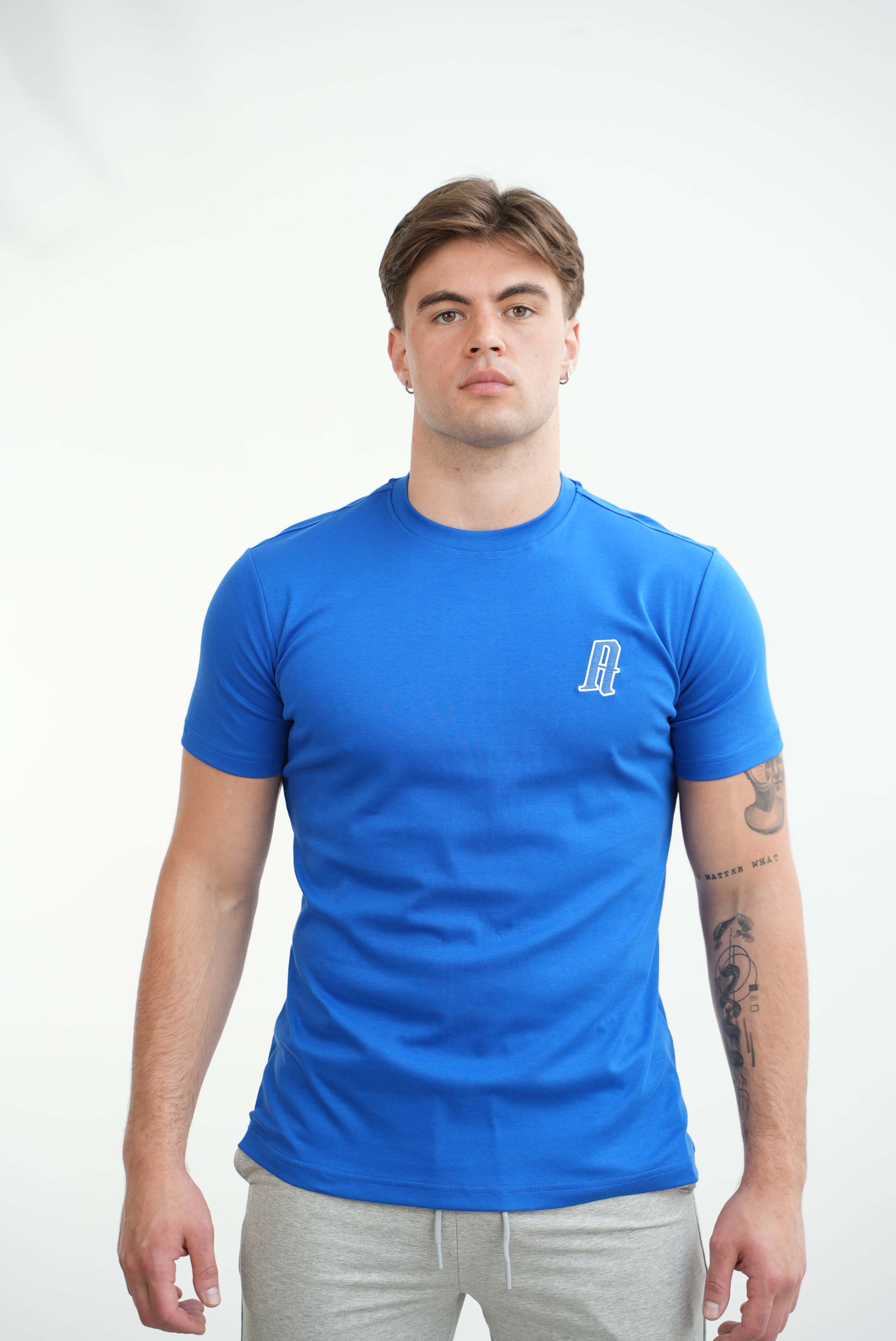 Amico embroidery luxury Tee Blue