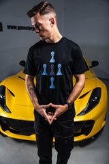 5 PAWN TEE - 4 BLUE 1 NAVY