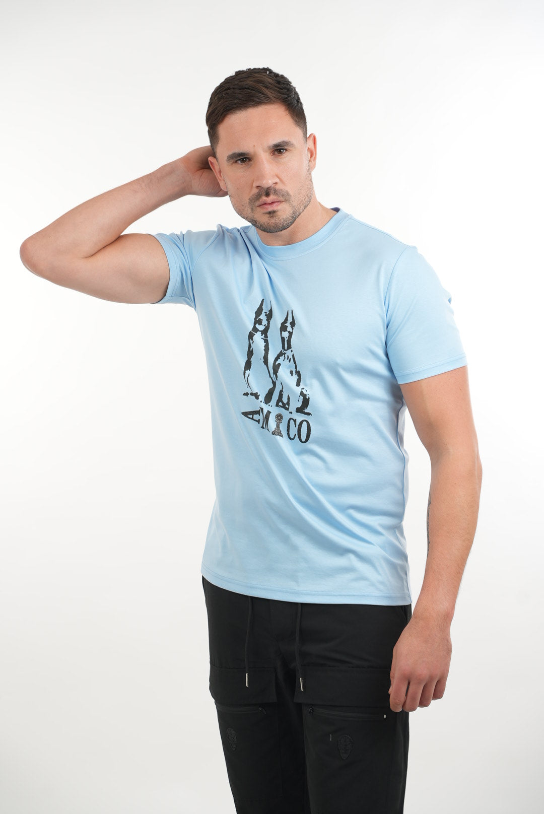 Two Dogs Baby Blue Tee