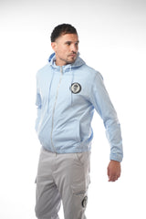 Round Skull Badge Baby Blue Jacket