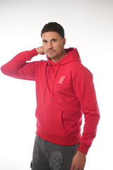 “A” Embroidery Red Hoodie