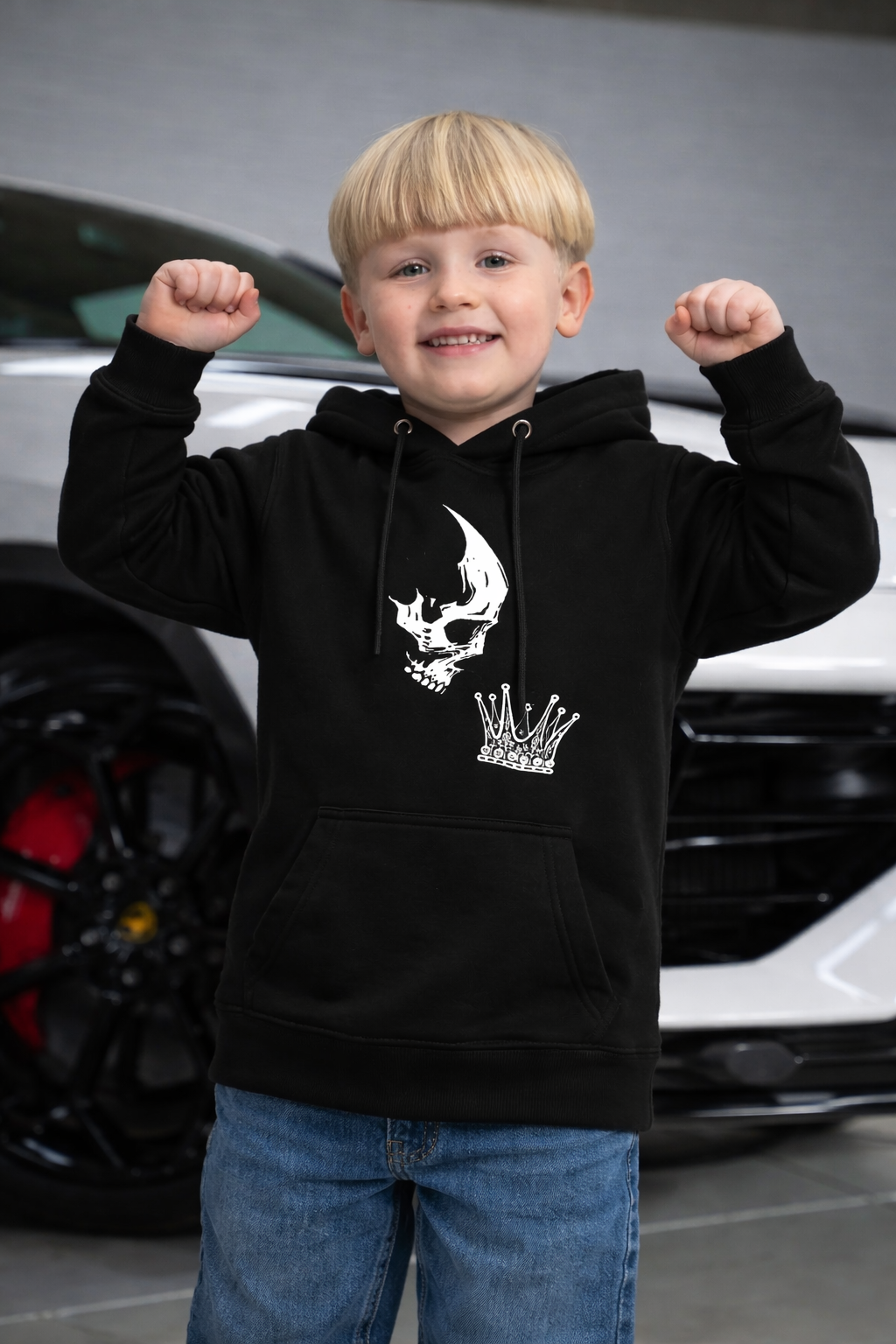 Amico Jr Skull & Crown Black Hoodie
