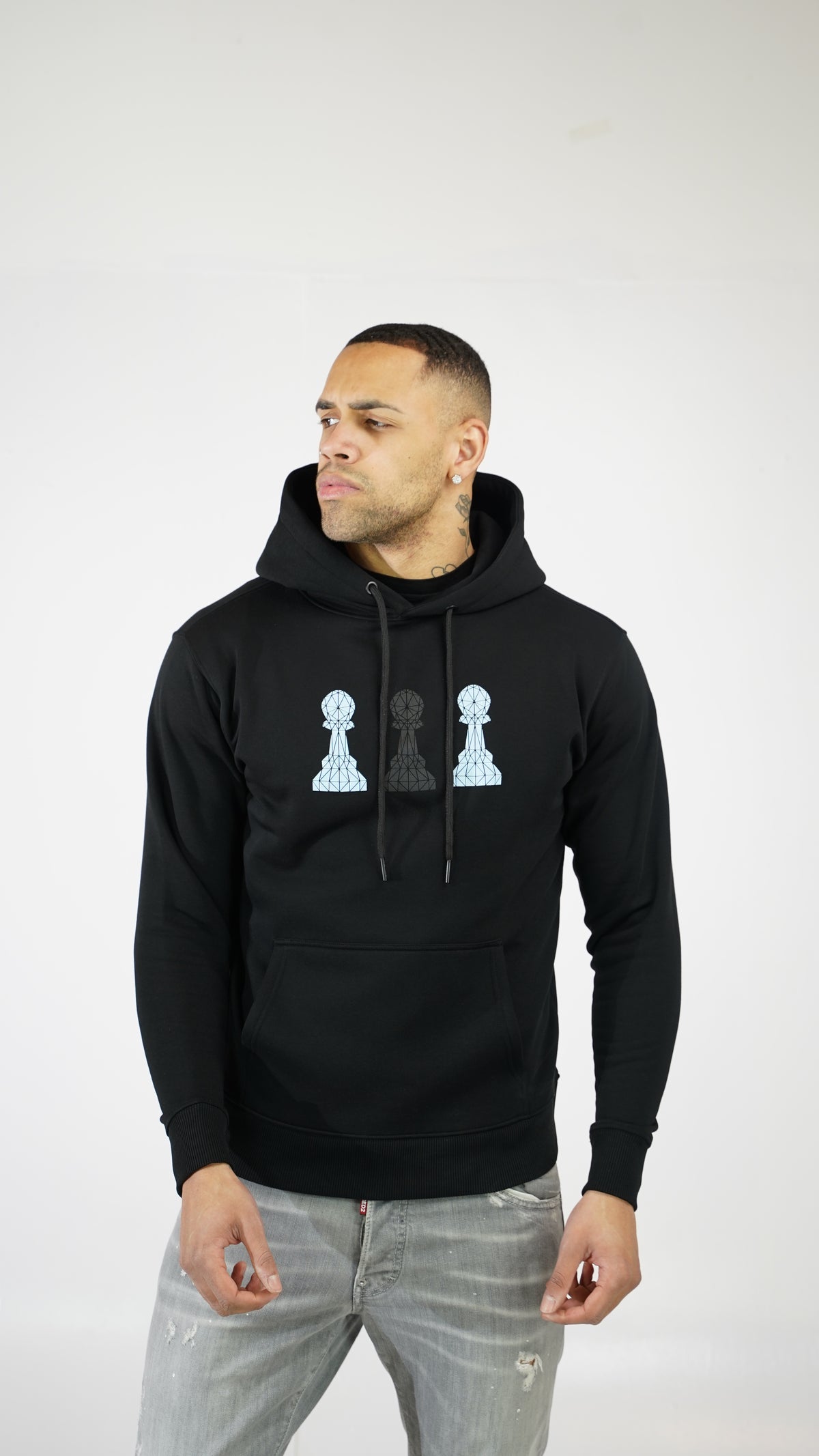 Men's Amico Tri Pawn blue black blue pawn Hoodie