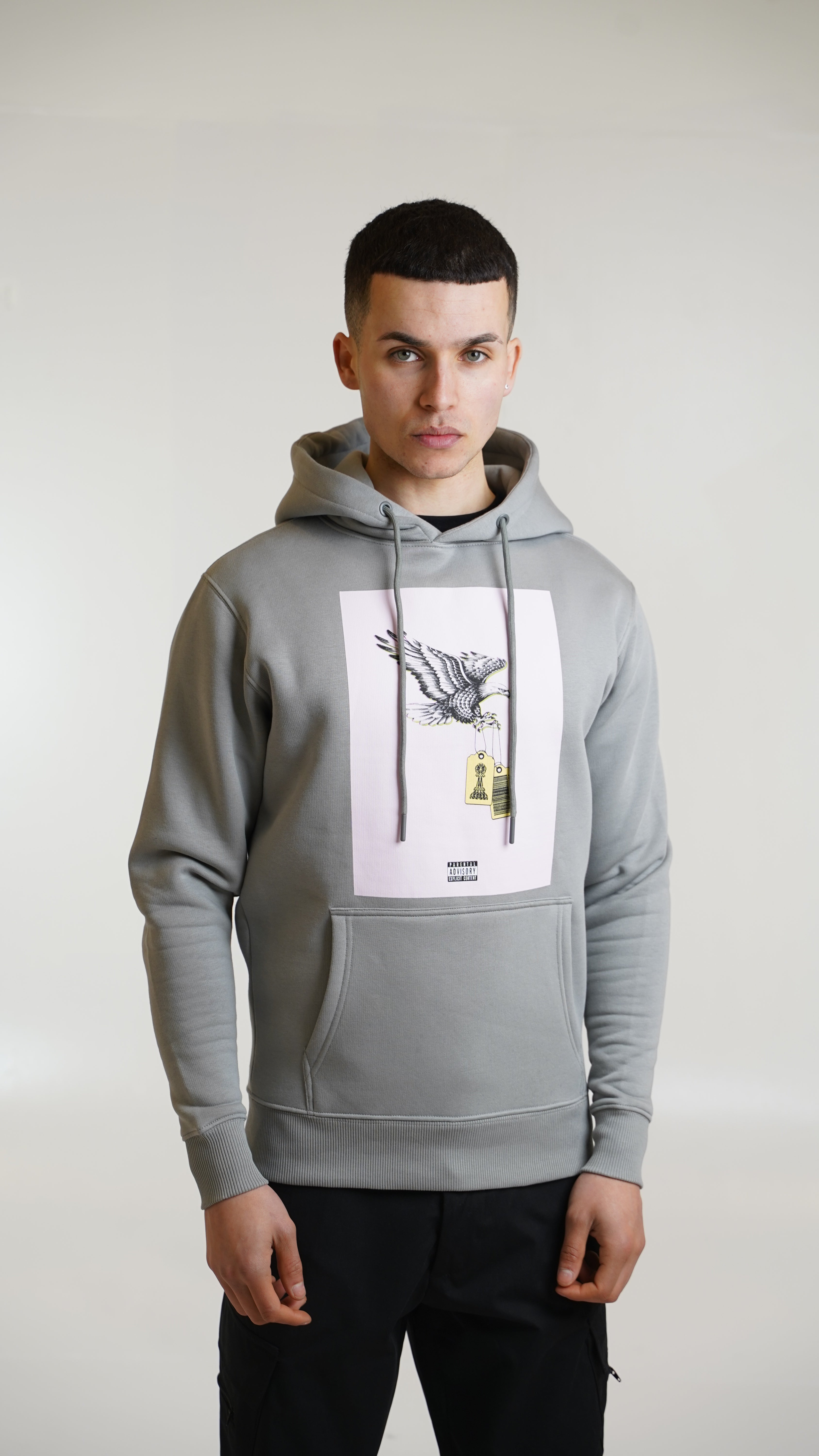 Men's Amico Eagle Grey Hoodie