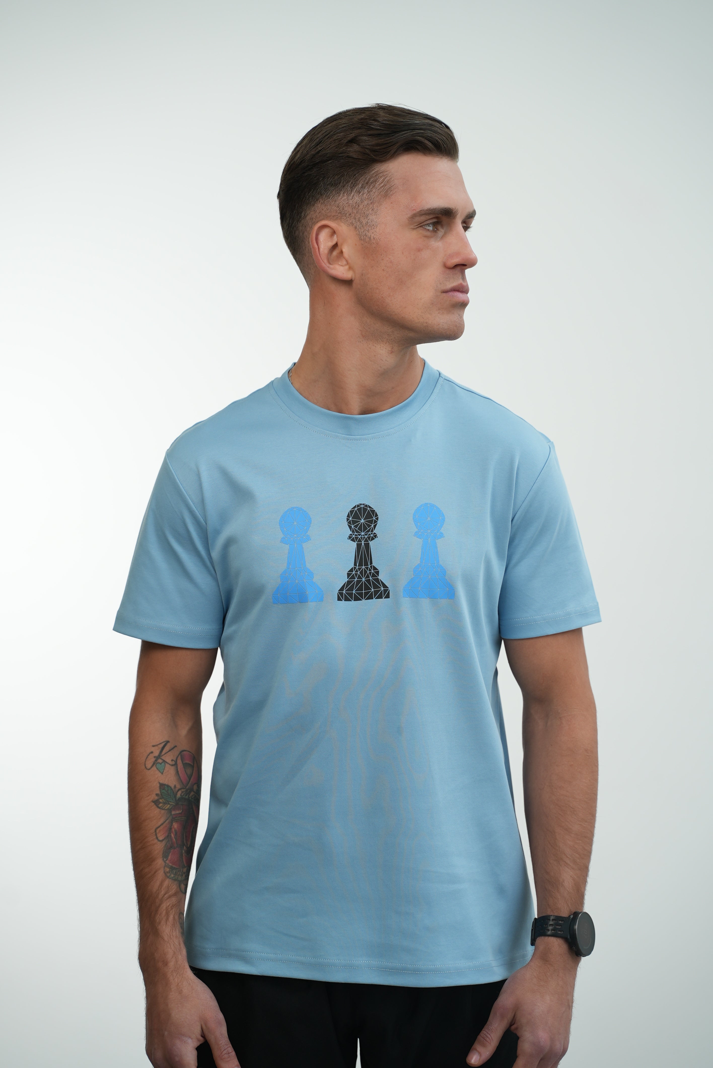 Amico Tri-Pawn Baby Blue             Blue/Black Tee