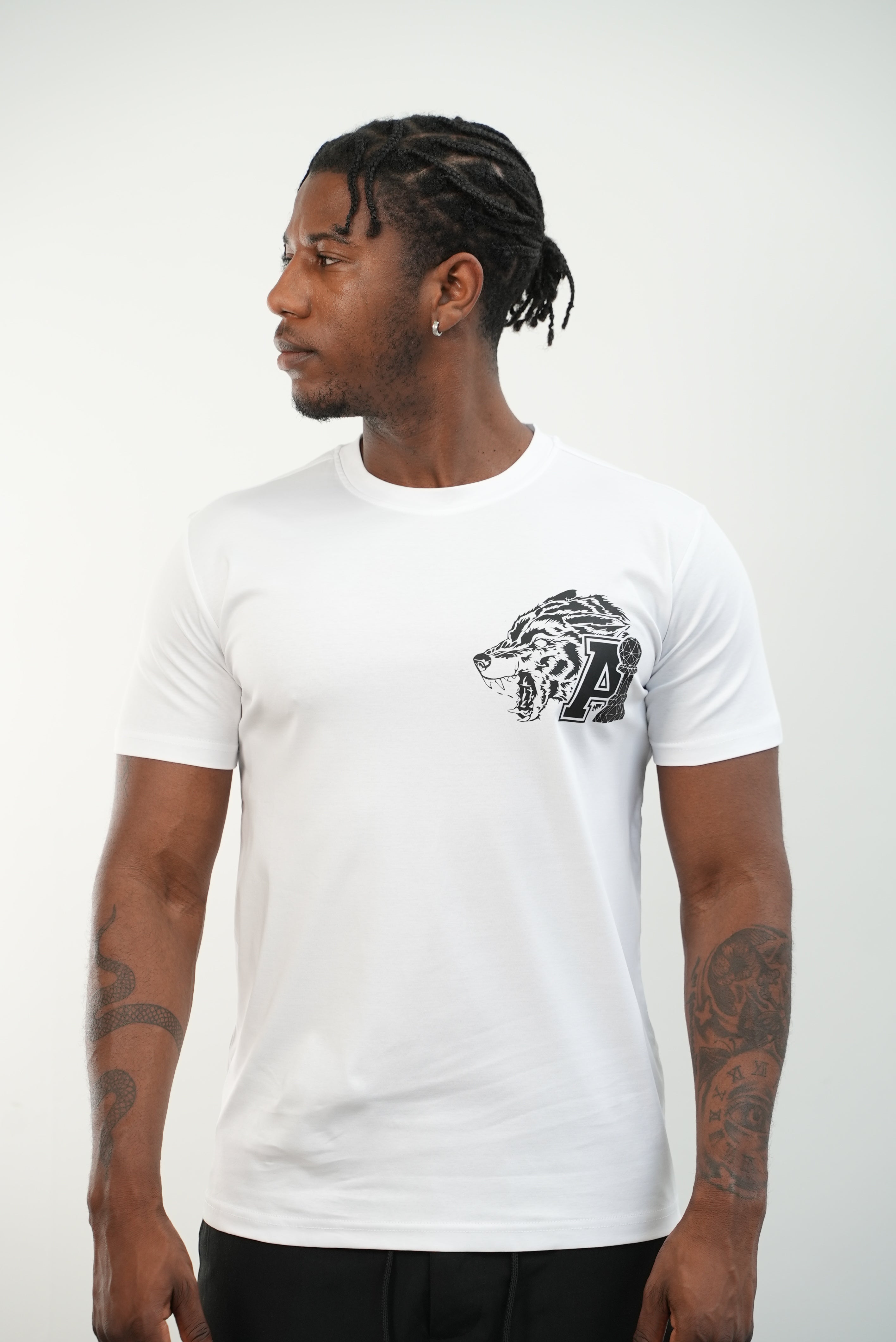 White A Wolf T-Shirt