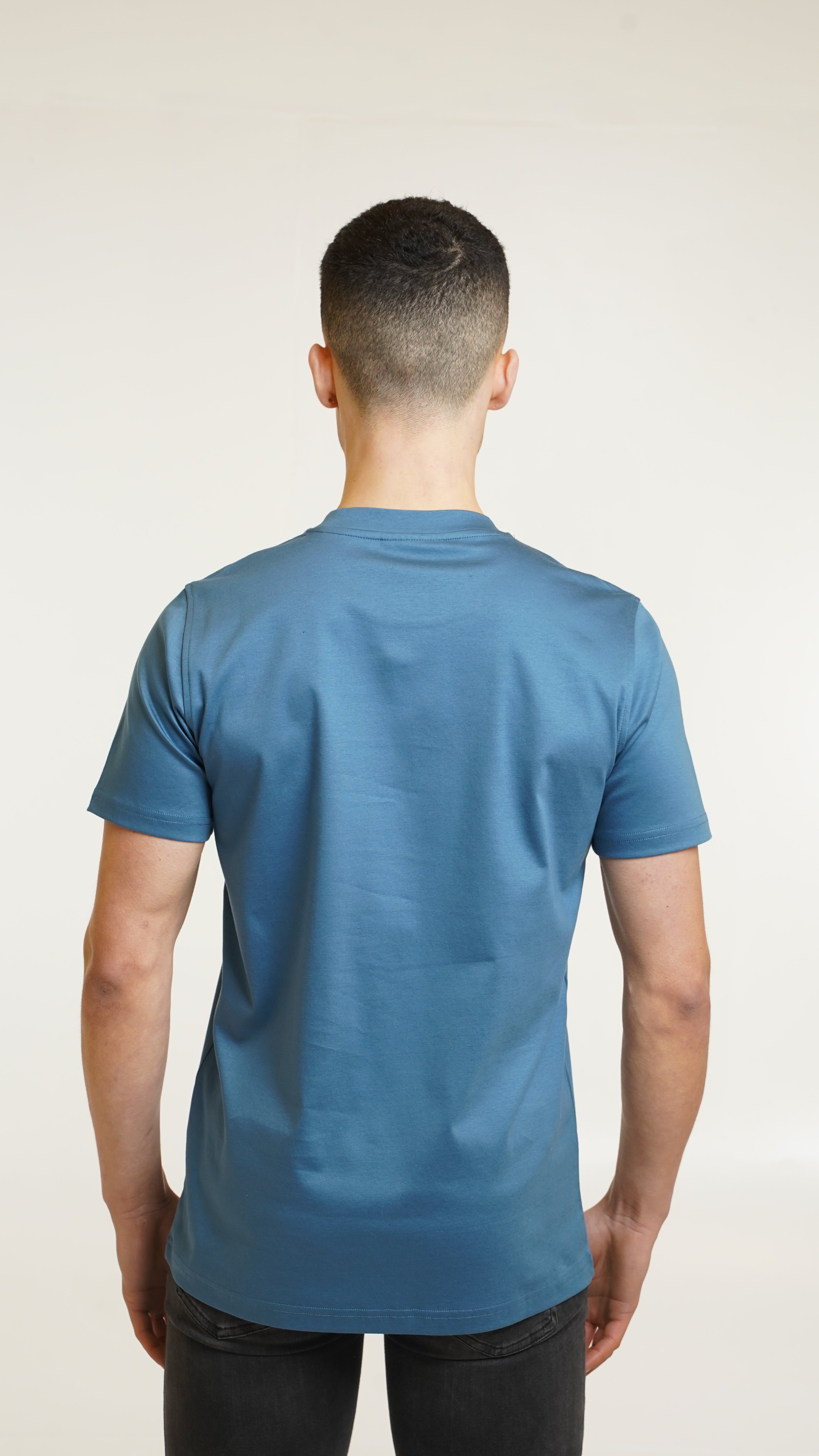 Men's Amico Letter Blue T-Shirt