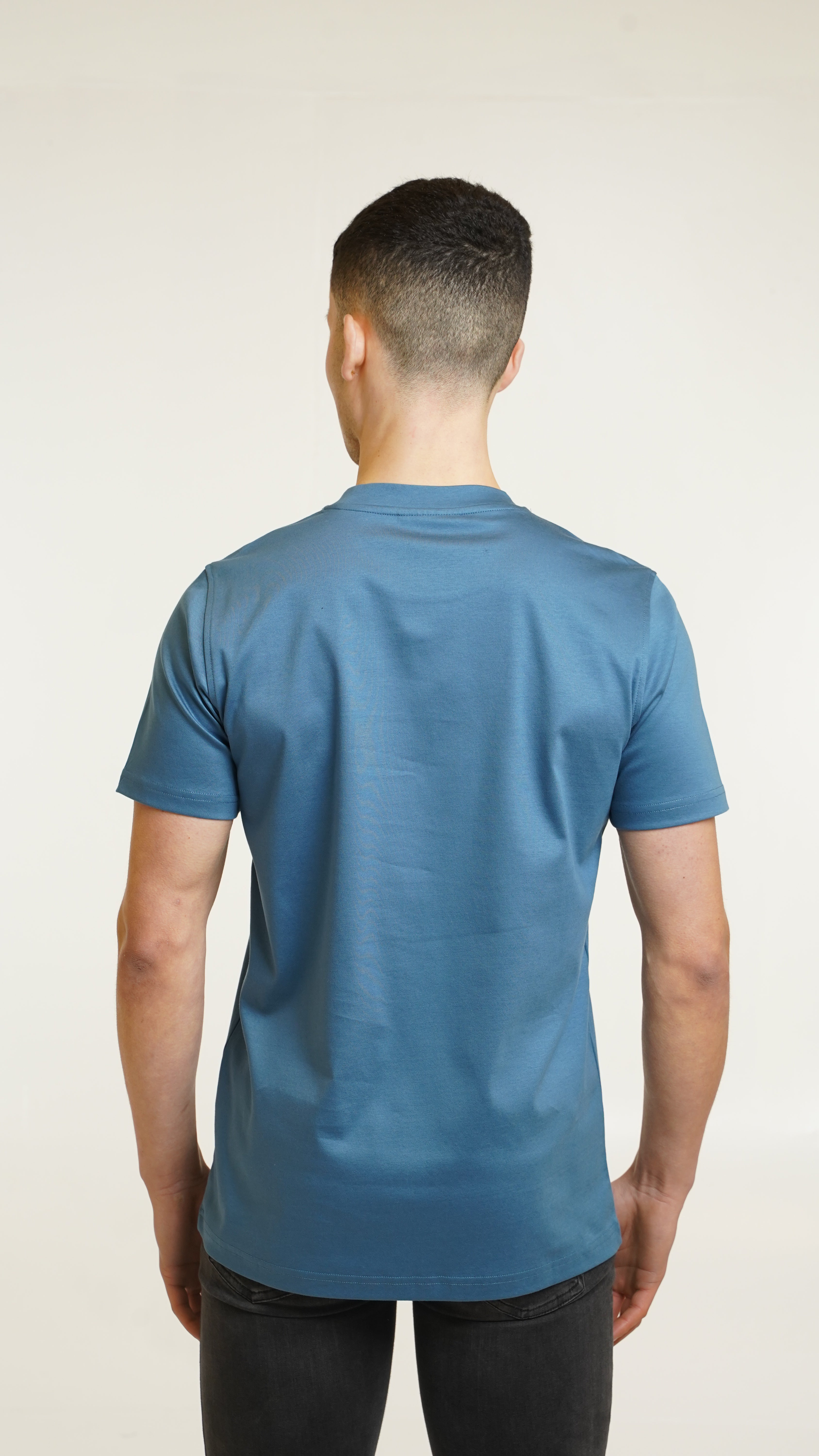 Men's Amico Letter Blue T-Shirt