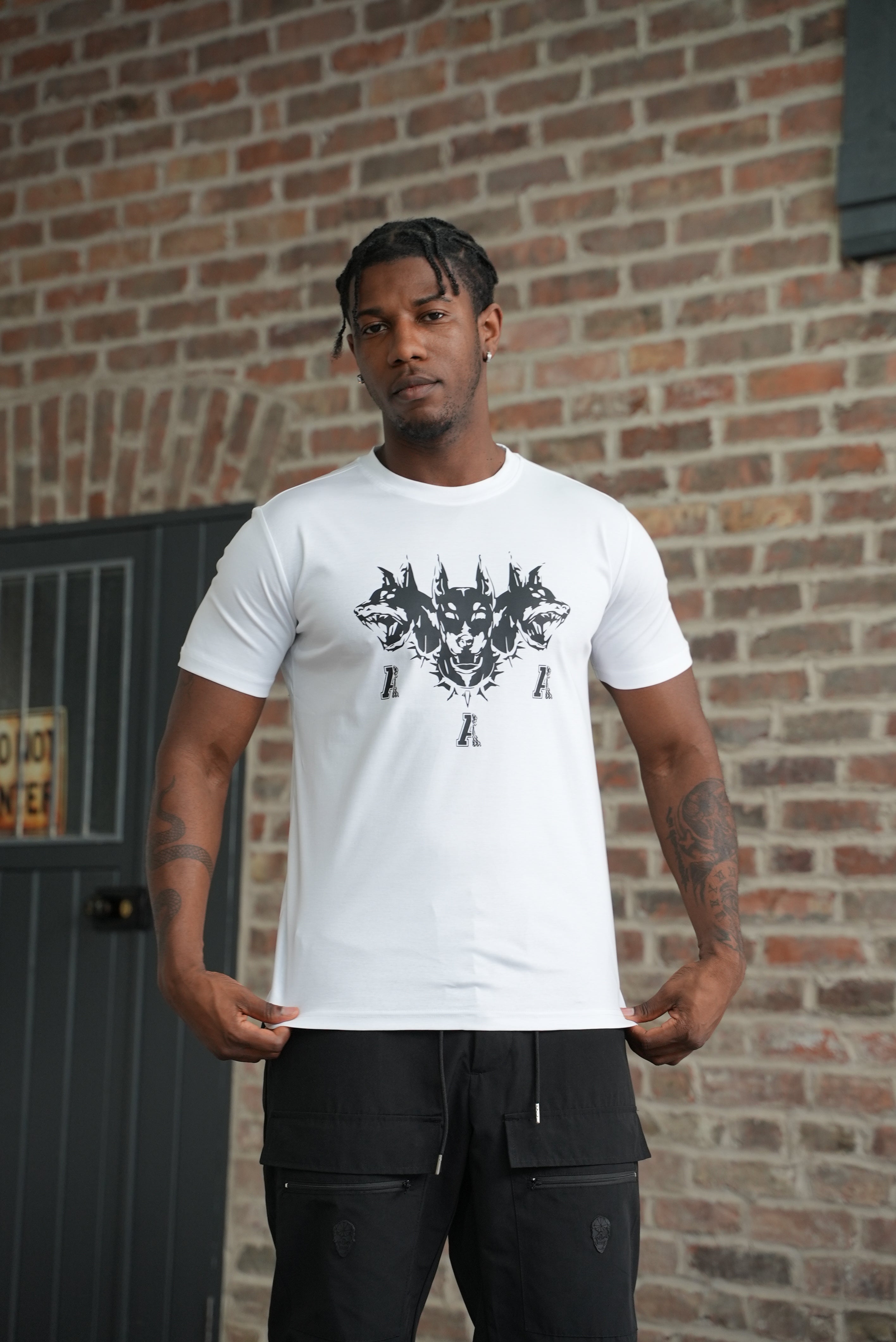 Men's White Doberman T-Shirt