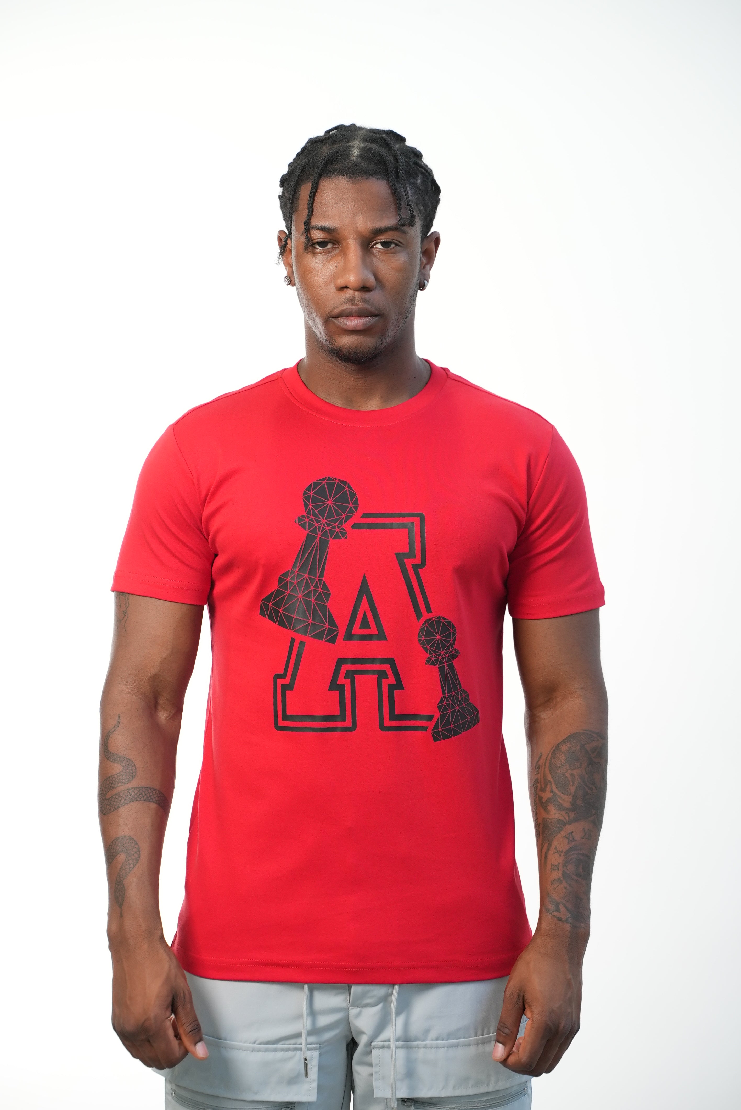 Men's Red A Design T-Shirt