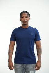 Men's Amico Skull Badge Navy T-Shirt