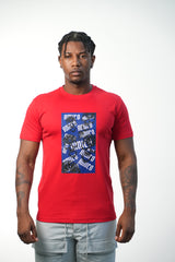 Men's Red Skull Blue T-Shirt