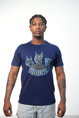 Men's Blue Doberman T-Shirt