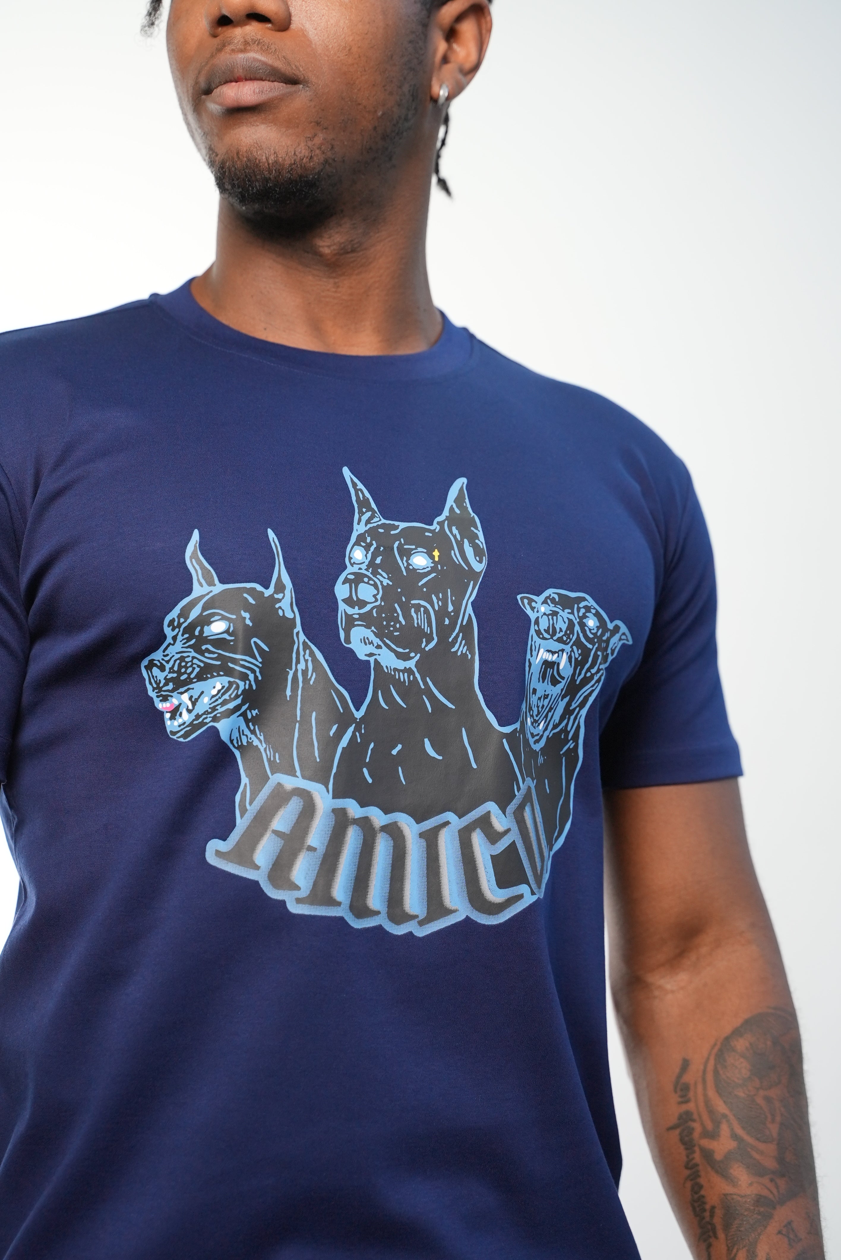 Men's Blue Doberman T-Shirt