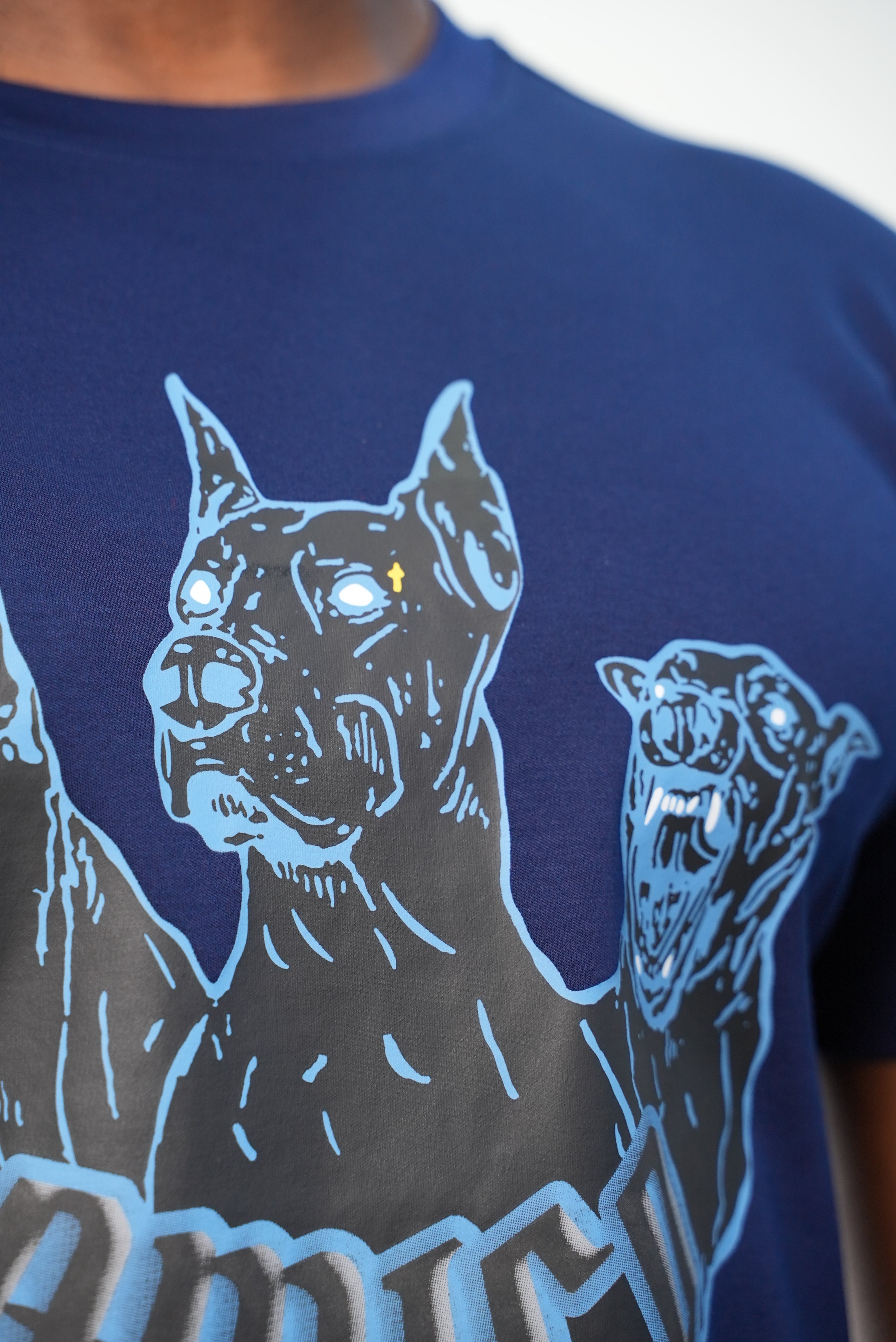 Men's Blue Doberman T-Shirt