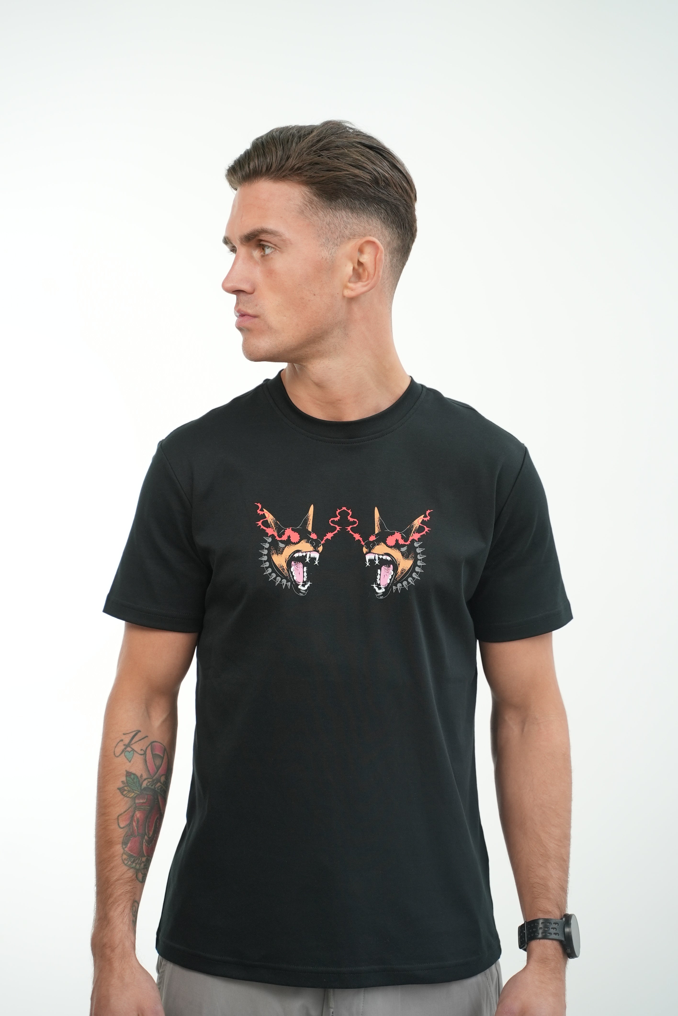 Men's Amico Crazed Hounds Black T-Shirt