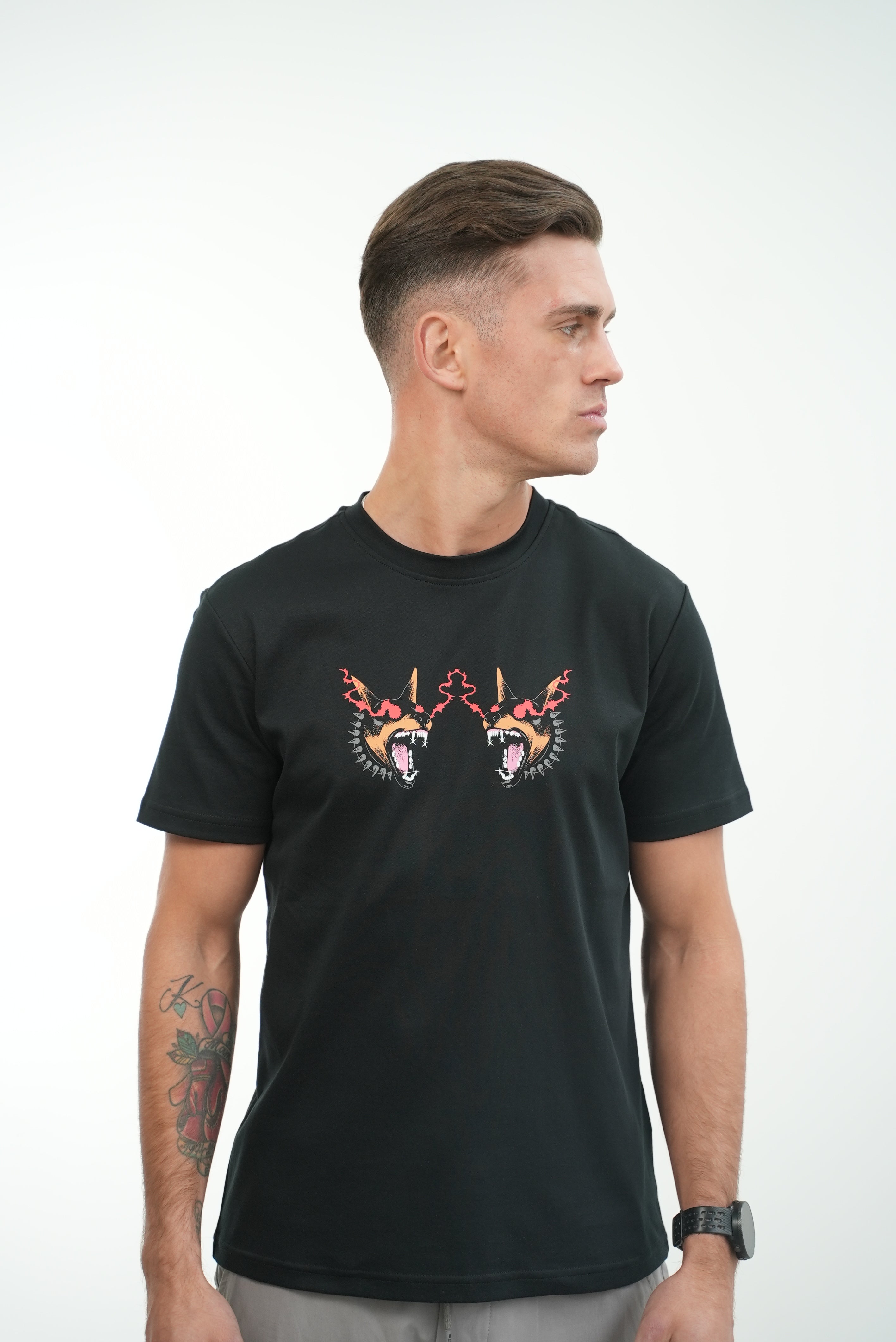 Men's Amico Crazed Hounds Black T-Shirt