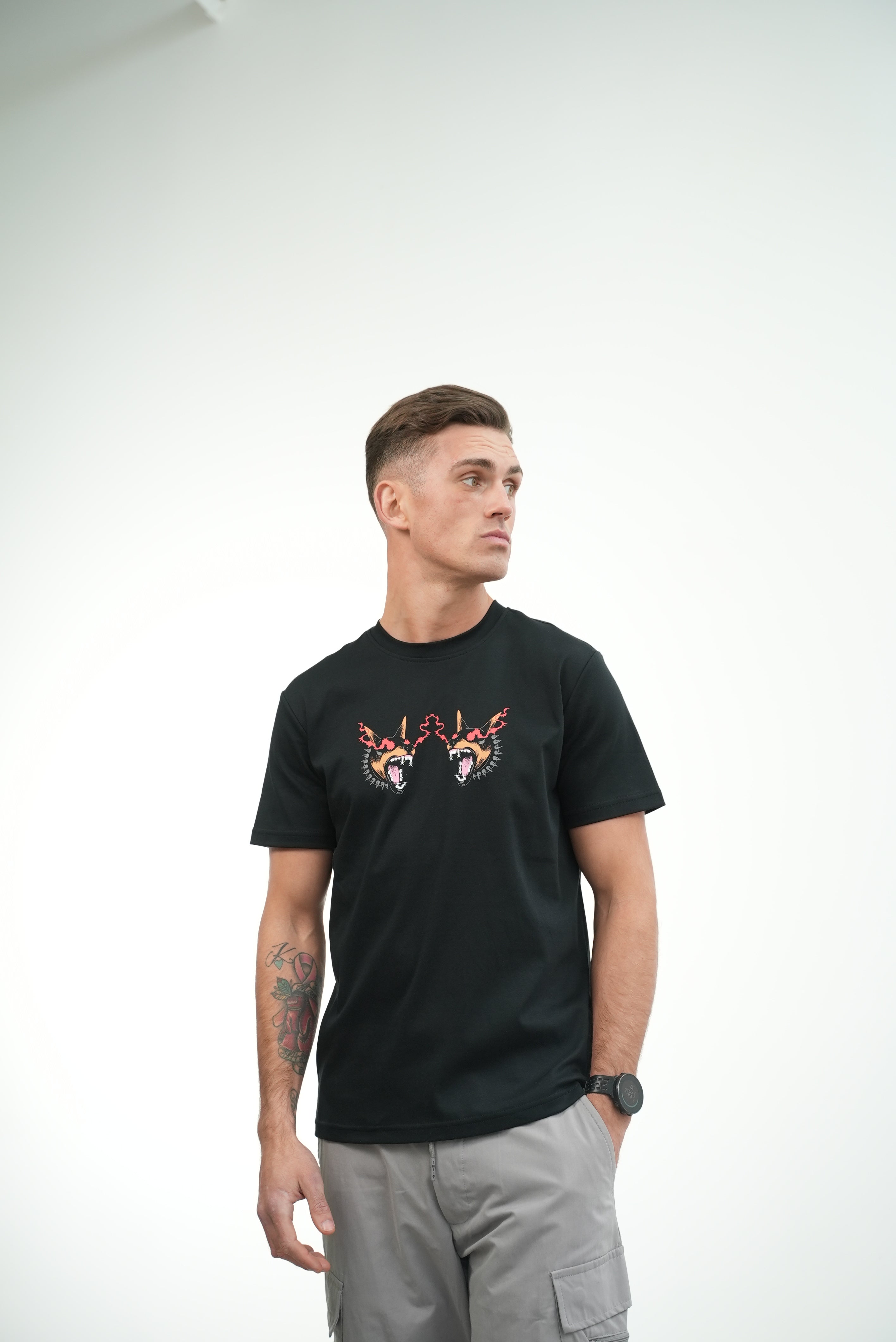 Men's Amico Crazed Hounds Black T-Shirt