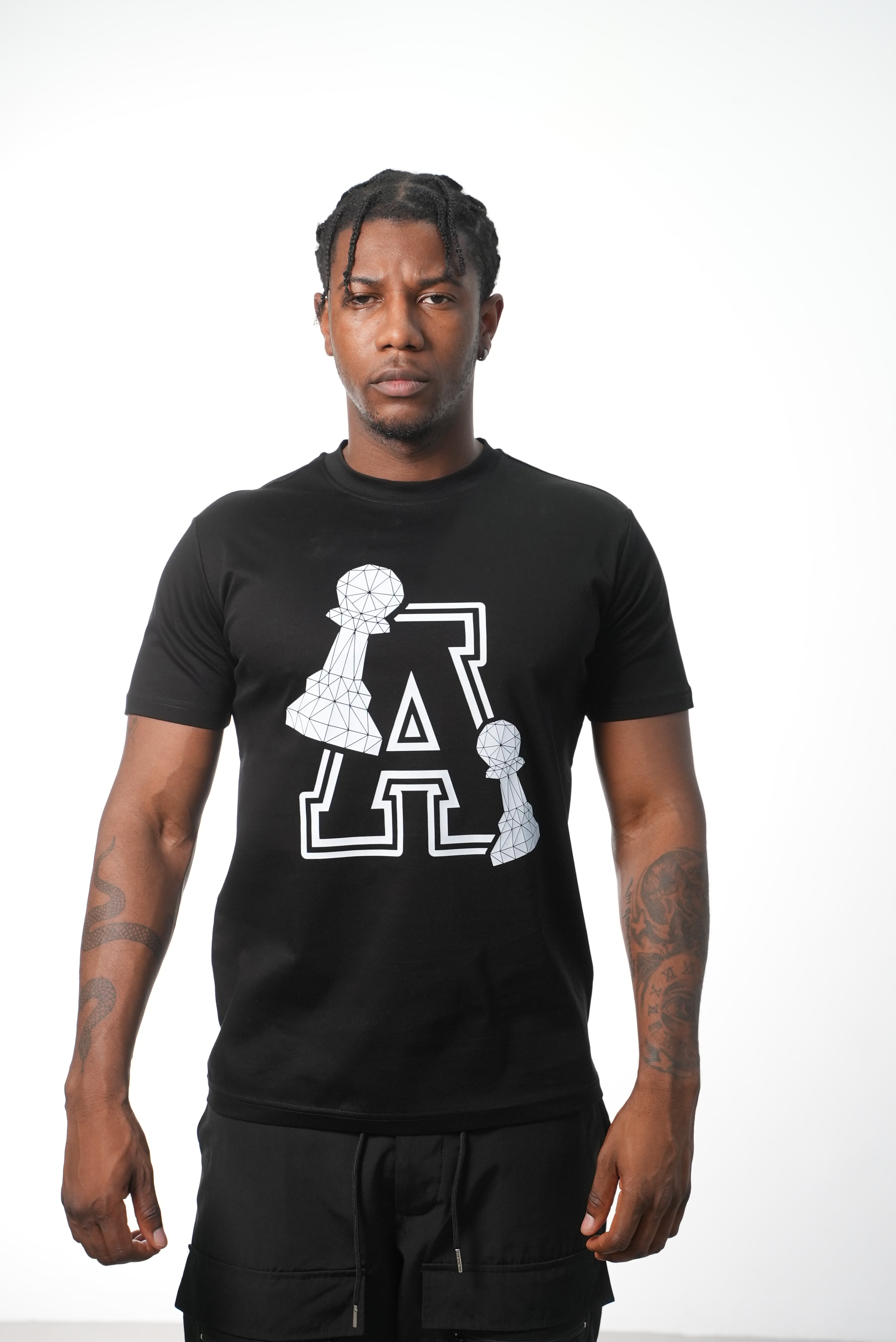 Men's Black A Design T-Shirt