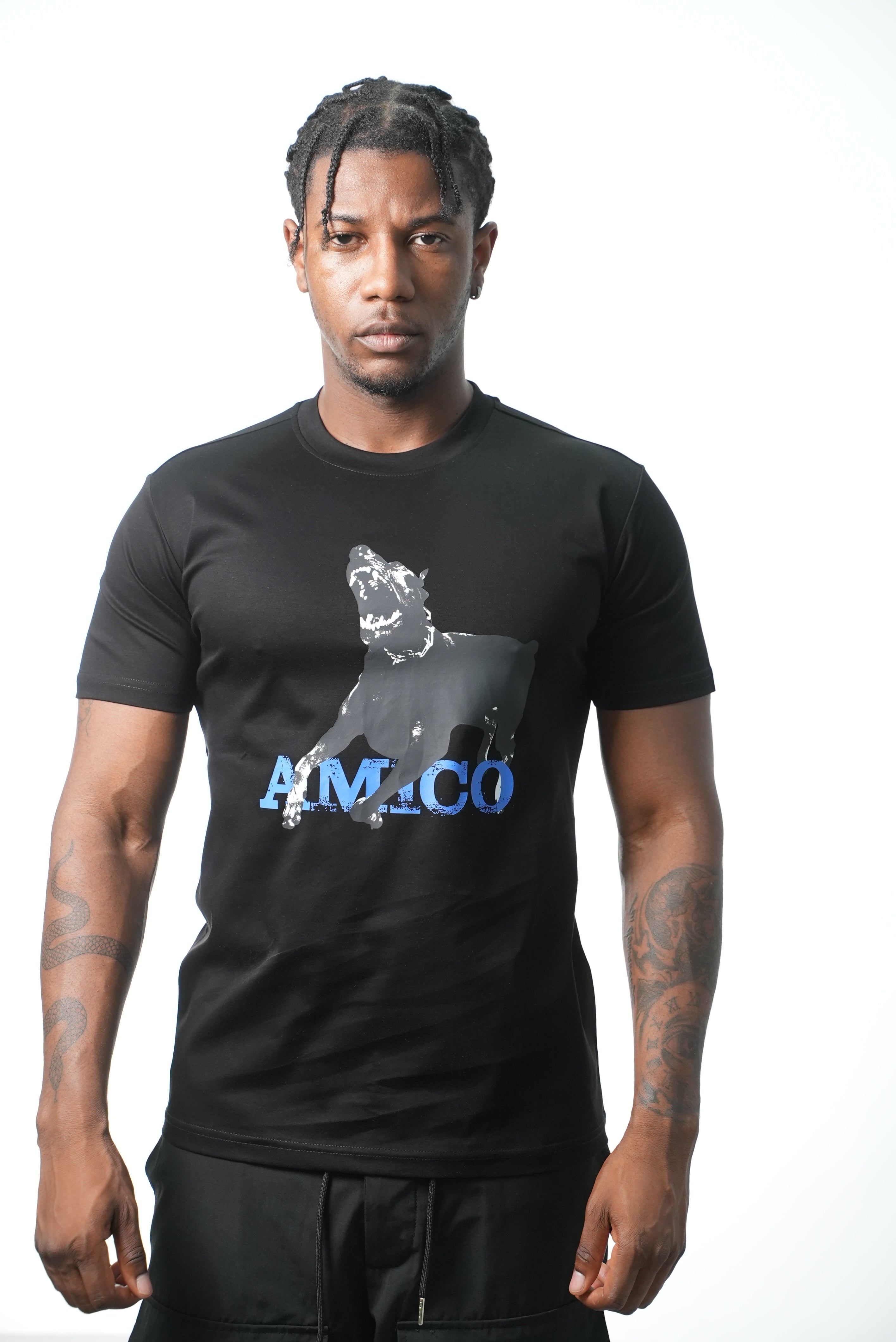 Men's Black Dog T-Shirt